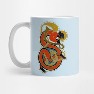 Dark Angel Letter S Turquoise Mug